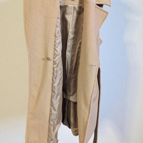 Michael Kors Belted Wrap Vest, Wool-Blend, Camel, Large - Picture 6 of 8